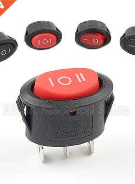 5Pcs KCD1 Mini Ellipse Rocker Switch 25X16.5mm Pin ON OFF 6