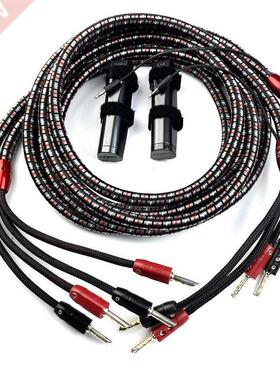 Pair CV8 Full-Range Speaker Cable Silver Banana Plug HiFi Au