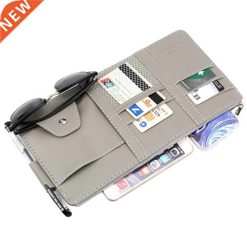 Car Styling Visor Organizer Auto Sun Visor Storage Pouch Car