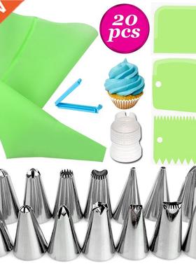 20pcs/set ilicone Pastry Bag Tips Cake Icing Piping Cream Ca