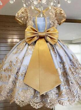 Girls Dress Elegant New Year Princess Children Party Dress W