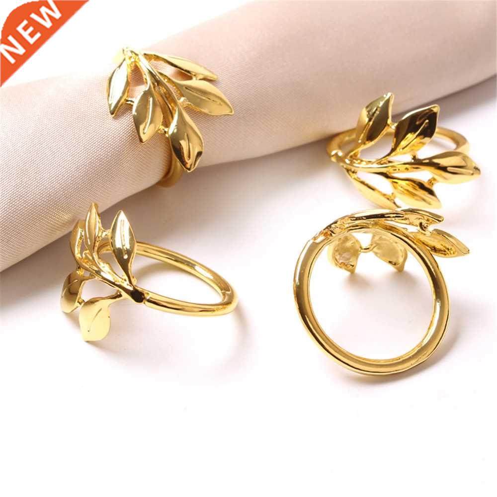 1 Pcs Fall Leaves Napkin Rings Christening Bangle Metal