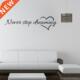 Stop Motivational Dreaming Stickers Quotes Wall Never