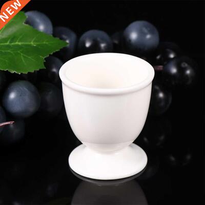 3pcs Porcelain Egg Cups White Egg Holder Boiled Egg Stand