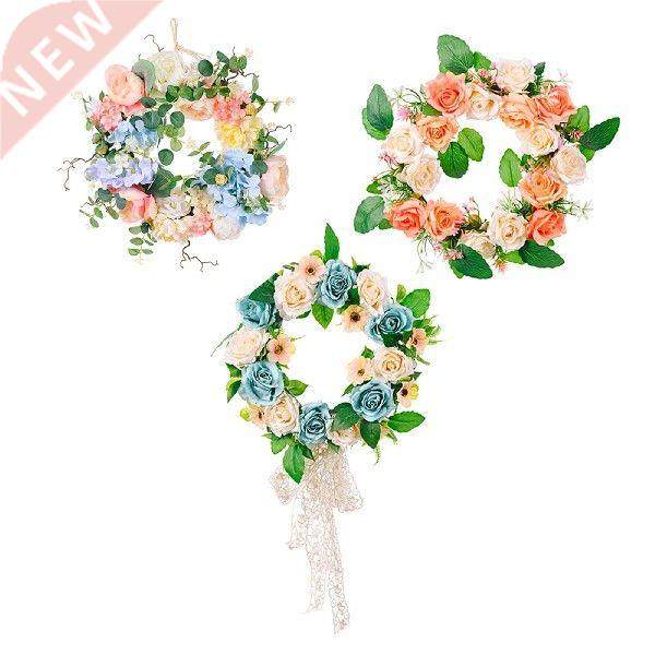 artificial flower wreath seasonal greenery wreath handmade