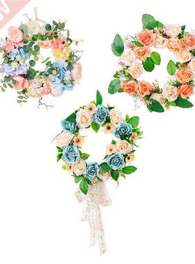 Artificial Flower Wreath Seasonal Greenery Wreath Handmade