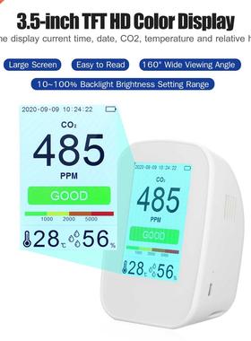 Multifunctional CO2/RH/Temp. 3-in-1 Air Quality Detector Ind