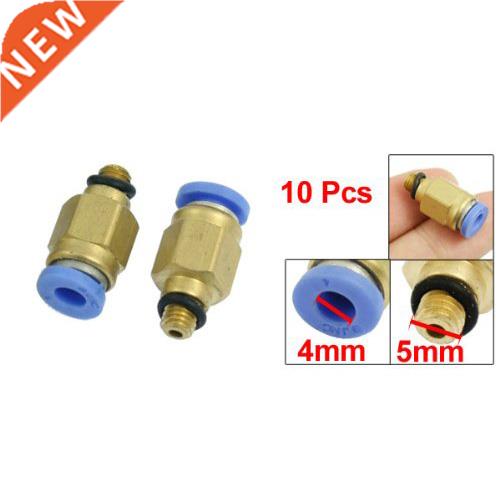 10 Pcs 5mm Male Thread 4mm Push in Joint Air Pneumatic Conne