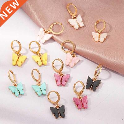 TAFREE Korean new Fashon Earrngs Acrylc butterfly s J