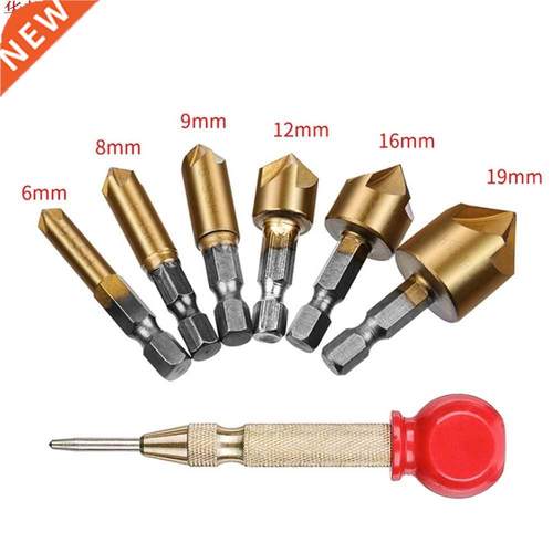 6 pièces Fraise Foret Ensemble 1/4 ''Tige Hexagonale