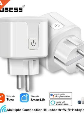 Aubess WiFi Smart Socket 16A EU Tuya Smart Plug Power