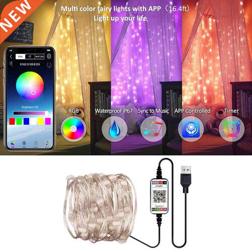 LED Strip Lights RGB Bluetooth-Compatible APP Control USB La