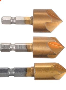 pcs HSS Chamfer Deburr Countersink 5Flutes Hole Cutter Dril