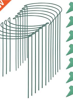 12 Packs 15.7 Inches Half Round Garden Plant Support Ring wi