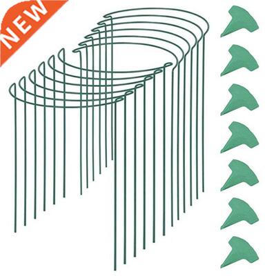 12 Packs 15.7 Inches Half Round Garden Plant Support Ring wi