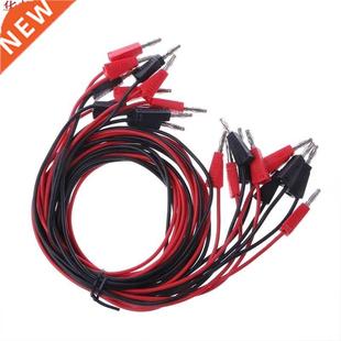10Pcs/Set 4mm Banana Plug To Banana Plug Test Probe Leads Ca