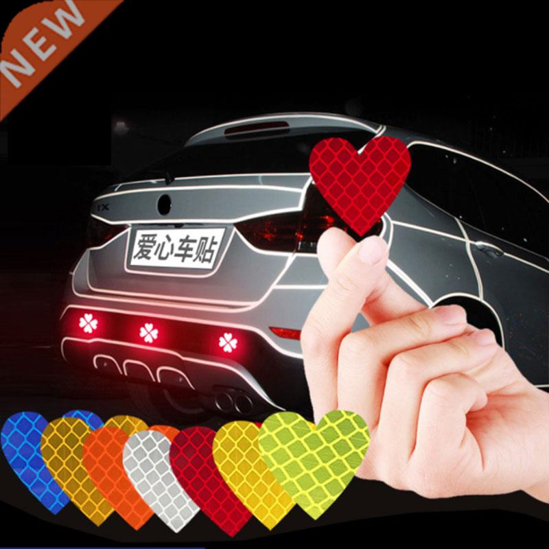 12PCS Heart Shape Auto Safety Warning Mark Reflective Reflec