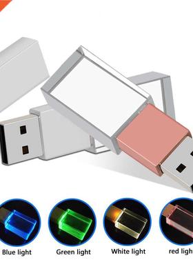 Crystal usb sticks 3D custom logo 4GB 8GB 16GGB 32GB 64GB us