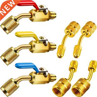7 Pcs Air Conditioning Refrigerant Angled Compact Ball Valve