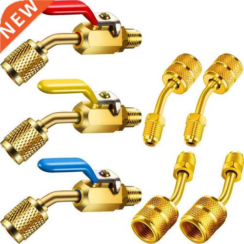 7 Pcs Air Conditioning Refrigerant Angled Compact Ball Valve