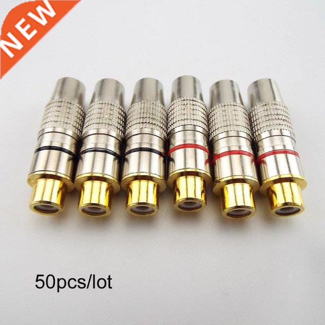 50pcs Wholesle Gold Plted RC Femle Jck Plug Connector S