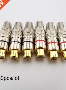 50pcs Wholesle Gold Plted RC Femle Jck Plug Connector S
