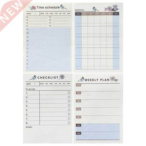 60 Sheets/pad Creative Diary Weekly Plan Memo Pad To Do List