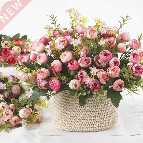 1 Bouquet High Artificial Flowers Rose Small Bud Fake Flower