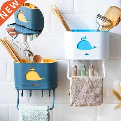 Wall-ounted Chopstick Cage Kitchen Organizer Wall Shelf