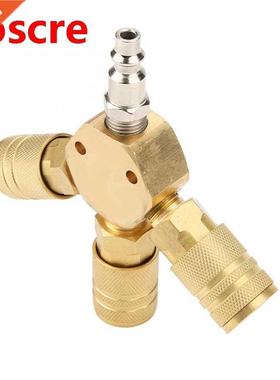 Quick-coupling Air Gas Pneumatic T Shape Three Way Tee Conne