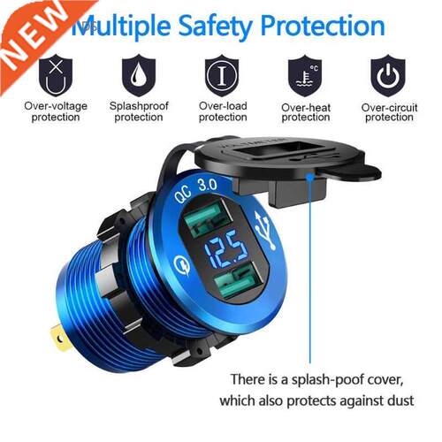 3.0A Dual USB Charger Socket Power Outlet Adapter 5V Waterp