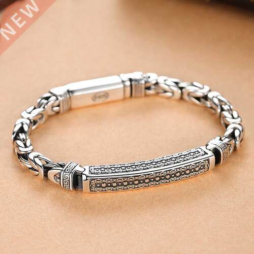 RetroSen New Silver Jewelry Men	s Bracelet Personalit
