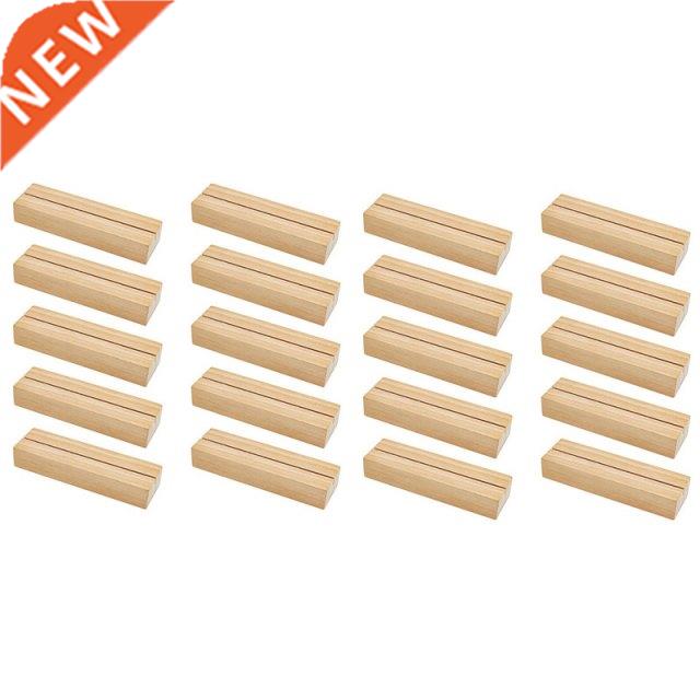 20Pcs Wood Cd Holders,Wooden Table Number Holder Memo Stan