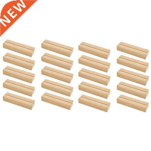 20Pcs Wood Cd Holders,Wooden Table Number Holder Memo Stan