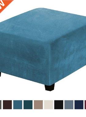 Soft Footstool Low Sofa Sque Slipcover Cover Elastic