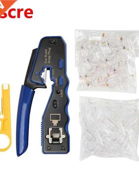 RJ45 Crimper Tool Kit for 6 5 5E 8P8C Modul Conne