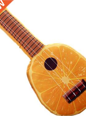 Korean guitar fruit pillow Cartoon Siulation Fruit Orange