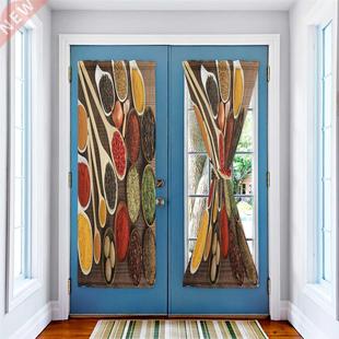 Spices Vanilla Raw Materials Door Curtains for Kitchen
