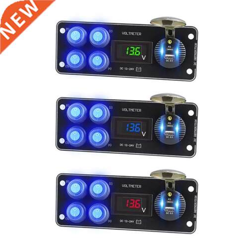 12-24 V Car Charger with 4 Switch Modified Panel Combination