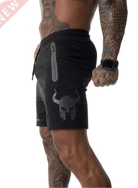 2022 Men Cotton Sporting Running Shorts Print Bodybuilding S