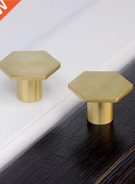 Gold Antique Brass Hexagon Knobs Cabinet Door Handle Dresser