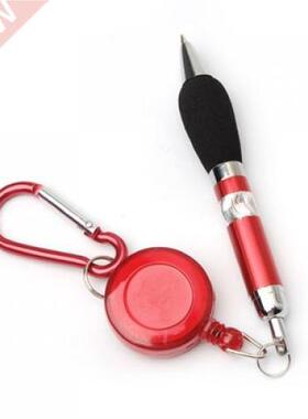 Red Retractable Badge Reel Pen Belt Clip & Carabiner