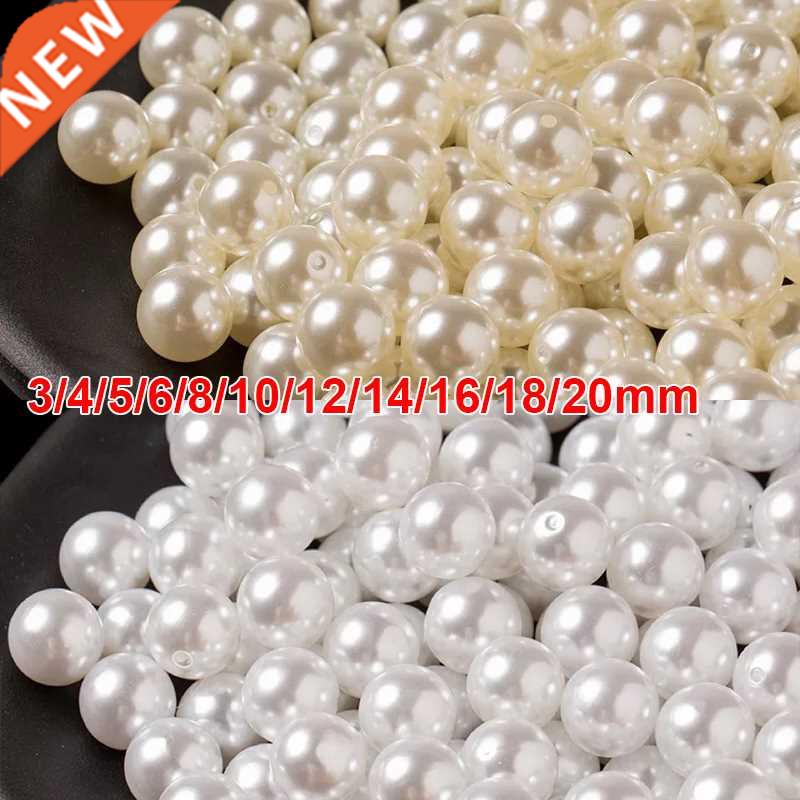 3/4/5/6/8/10/12/14/16/18/20mm Pearl Beads ABS Loose Round Be