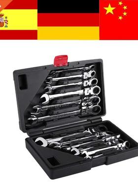 12 pcs/Set Ratchet Spanner Tool With Tool Case Set Flexible