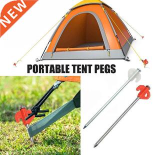 Outdoor Tent Pegs Heavy Duty Glow Ground Screw Stakes