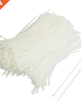 1000 x Self Locking Cable Nylon Zip Ties Fastener Off White