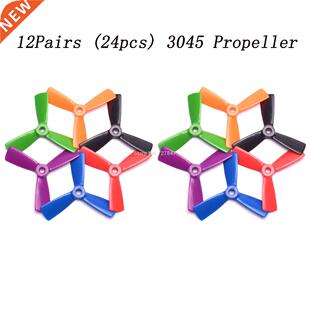 12 Pairs 3045 (6 color ) 3 blades Leaf Blade Prop Propeller