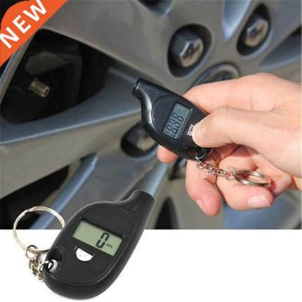 Keychain Style Tire Gauge Digital Lcd Display Car Air Pressu