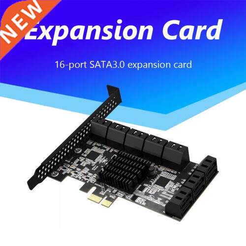 SATA PCIE 1X Adapter 6/10/16 Ports PCIE X4 X8 X16 to SATA 3.