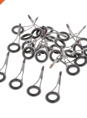 25pcs Sturdy Fishing Rod Guides Single Leg Rod Eye Line Ring